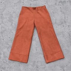 ZARA ザラ クロップドパンツ オレンジ 40 ウエストゴムのサムネイル