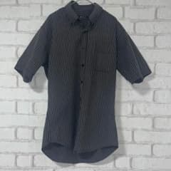 良品★M.C.T 半袖ストライプシャツ ブラック Mのサムネイル