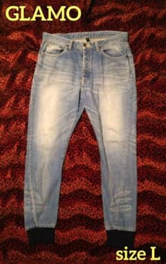 新品未使用！glamb グラム　サルエルジョガーパンツ　デニム GLAMO グラム サルエル デニム ジョガーパンツ 古着 - メルカリ