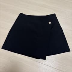 ラップ風 ミニスカート キュロット ブラックのサムネイル