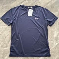 新品タグ付き❣️FILA Tシャツ ネイビー LLサイズ　スポーツ　吸汗　速乾