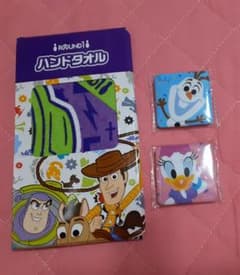 디즈니 올라프 데이지 오리 배치 토이 스토리 핸드 타올 신품