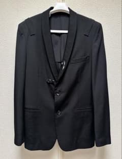 ヨウジヤマモト プールオム タキシードセットアップ ショールカラー 極 