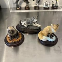 いきもの大図鑑ディスプレイモデルコレクション　オオカミ　キツネ　タヌキのサムネイル