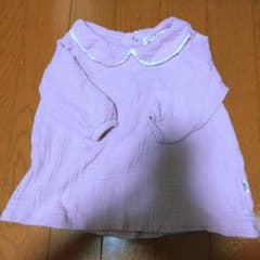 ベビー 長袖 100%オーガニックコットン ピンク シャツのサムネイル