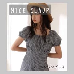 【NICE CLAUP】ギンガムチェックワンピースのサムネイル