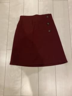 膝丈 スカート ワインレッドのサムネイル