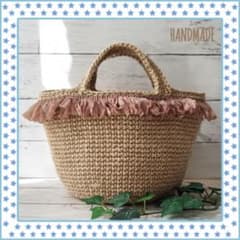 ★Chauchan⭐︎様専用★＊麻紐バッグ＊麻ひもバッグ＊フリンジリボンのサムネイル