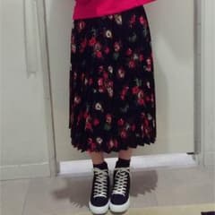 今期トレンド*花柄プリーツスカートのサムネイル