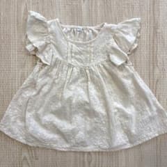 juo ブラウス 90cm ホワイト 刺繍 フリルのサムネイル