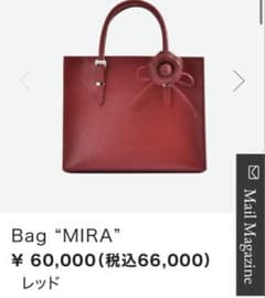 新品未使用】ルネReneレッドハンドバッグショルダーストラップ 