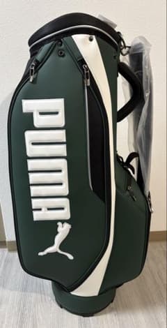 値下げ❗️PUMA キャディバッグ グリーン/ホワイト - メルカリ