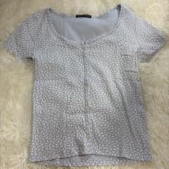 Brandy Melville 花柄 リブ 半袖Tシャツのサムネイル