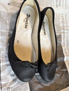 Repetto バレーシューズ　ブラック　シボのサムネイル