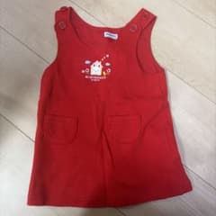 MIKIHOUSE 赤 ジャンバースカート 80cm