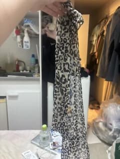 ヒョウ柄 シースルー ストール