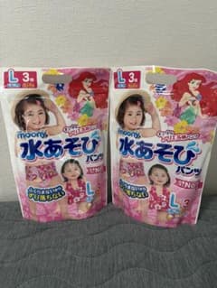 moony 水あそびパンツ 女の子用 Lサイズ 6枚入 アリエル①のサムネイル