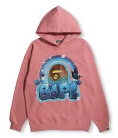 BAPE ピンク パーカー フーディのサムネイル