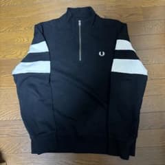 FRED PERRY ハーフジップ スウェット ブラック Lのサムネイル
