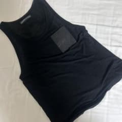クロムハーツ レディース クロスパッチあり レザーコンビタンクトップ 