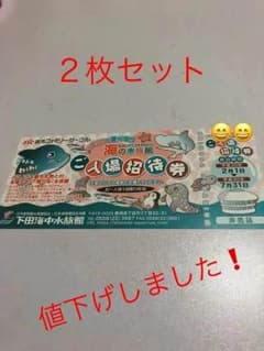 《ペア》下田海中水族館ご入場招待券のサムネイル