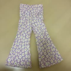 デイジー柄 フレアパンツ パープルのサムネイル
