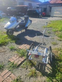 ホンダ　フュージョン　 バイク トレーラー付き(リヤカート)のサムネイル