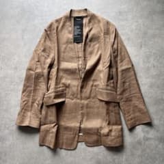 日本製 リネン混 ジャケット chaos ブラウン 大人気 ノーカラー - メルカリ