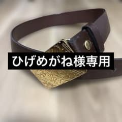 激レア】OLD STUSSY マネー柄 ゴールドバックル レザーベルト S/M