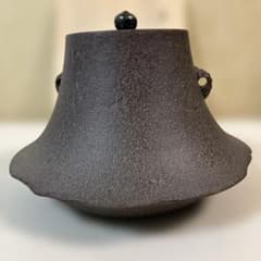 茶道具 茶釜 富士釡 人間国宝 高橋敬典作 共箱 釜鐶付 茶道具 茶釜 富士釡 人間国宝 高橋敬典作 共箱 釜鐶付 - メルカリ