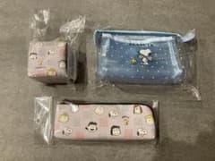 【新品未使用】PEANUTS スヌーピー ポーチ 3点セット まとめ売りのサムネイル