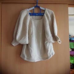 値下げ！可愛い♡ホワイトニットのサムネイル