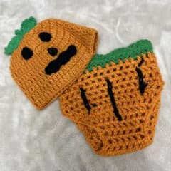 ベビー　ニット　コスチューム　かぼちゃ　パンプキンのサムネイル