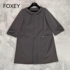 【未使用級！】FOXEY フォクシー コート　ギャルソンヌ　リッチグレー 未使用級！】FOXEY フォクシー コート ギャルソンヌ リッチグレー
