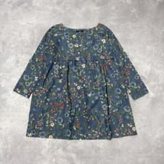 45r インディゴ染めチュニック 45R インディゴ染め 花柄 チュニック デニム - メルカリ
