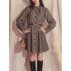GRL 千鳥柄シャツワンピースのサムネイル