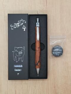 新品 こぶた工房 フラクタルバーニングウッド ケヤキ シャープペンシル