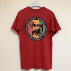 80s 前期 STUSSY USA製 黒タグ ラスタ ライオン Leo Tシャツ