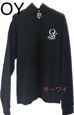 OY オーワイ　黒　スウェット　長袖　OY リバースジップ ポーラスウェット