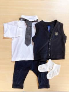 男の子 キッズ　ベビー　フォーマル　長袖　80cm 4点セットのサムネイル