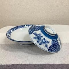 有田焼 蓋付き大鉢 花唐草 藍染 青絵 煮物椀 蓋物 21cm 伝統工芸 和