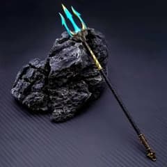 【送料無料】 金属製 ミニ メタル 武器　トライデント　(約22cm）at152