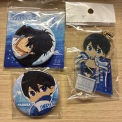 Free！七瀬遥缶バッジセット 2個 + ストラップ - メルカリ