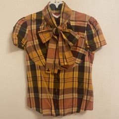 Vivienne Westwood ボウタイ ブラウス チェック柄 サイズ2のサムネイル