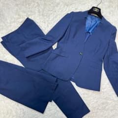 オリヒカ RHYME 洗える ノーカラー 3ピーススーツ Lサイズ ネイビー