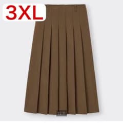 【3XL】GU★プリーツAラインミディスカートのサムネイル