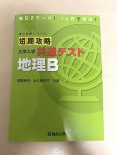 短期攻略 大学入学共通テスト 地理B 駿台のサムネイル
