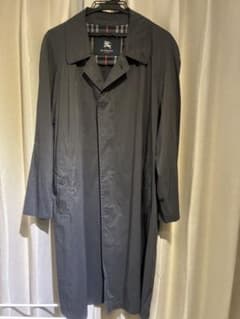 美品】バーバリーロンドン ステンカラーコート ロング 裏地チェック