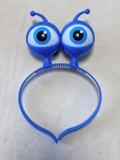 新品☆おもしろ目玉カチューシャ　青　エイリアンのサムネイル