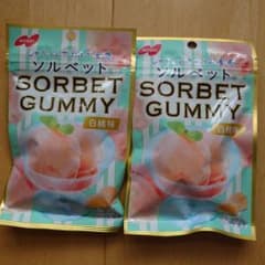 ソルベットグミ(白桃味)×2袋　❗人気！入手困難商品❗のサムネイル